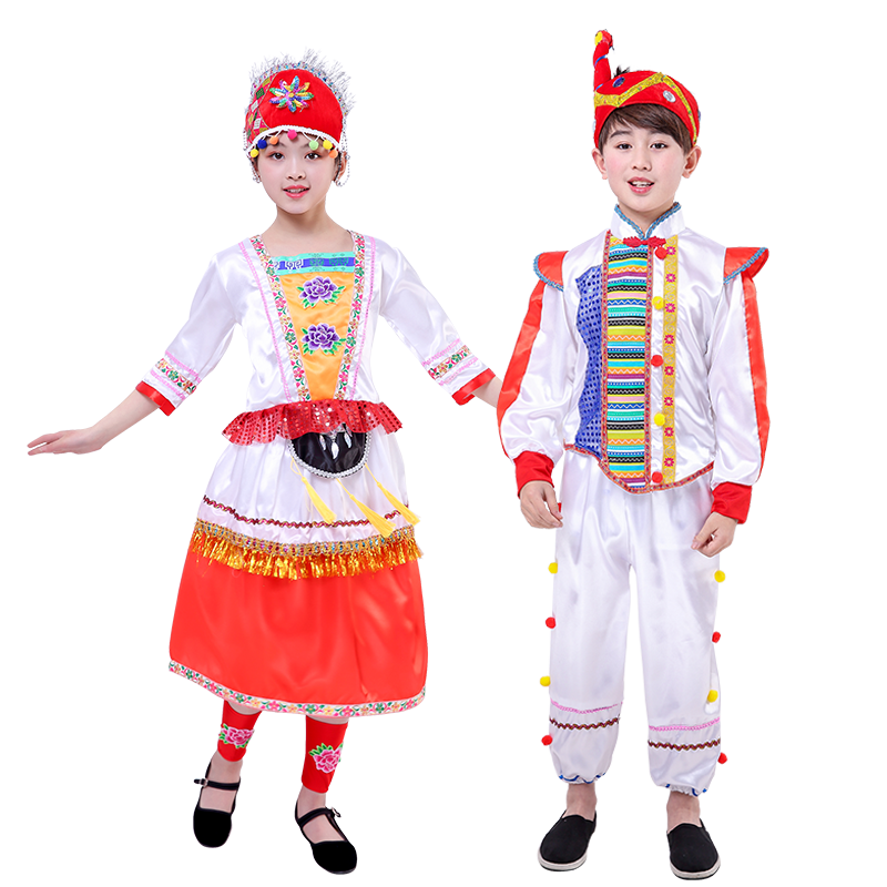 儿童少数民族风小学生舞台表演服