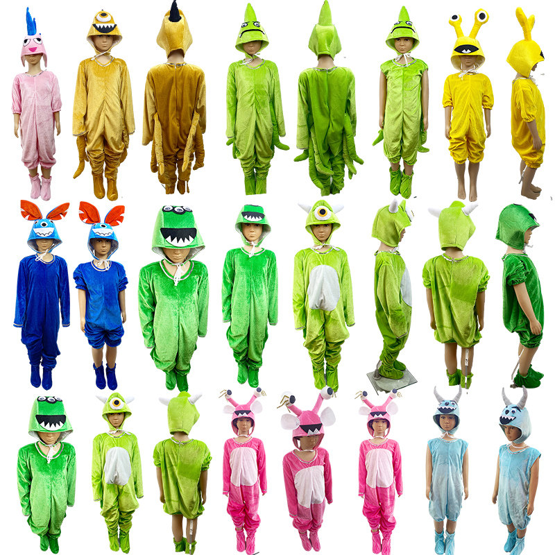 万圣节儿童恶魔恐怖怪兽三眼饥饿贪吃怪物舞蹈演出走秀亲子表演服