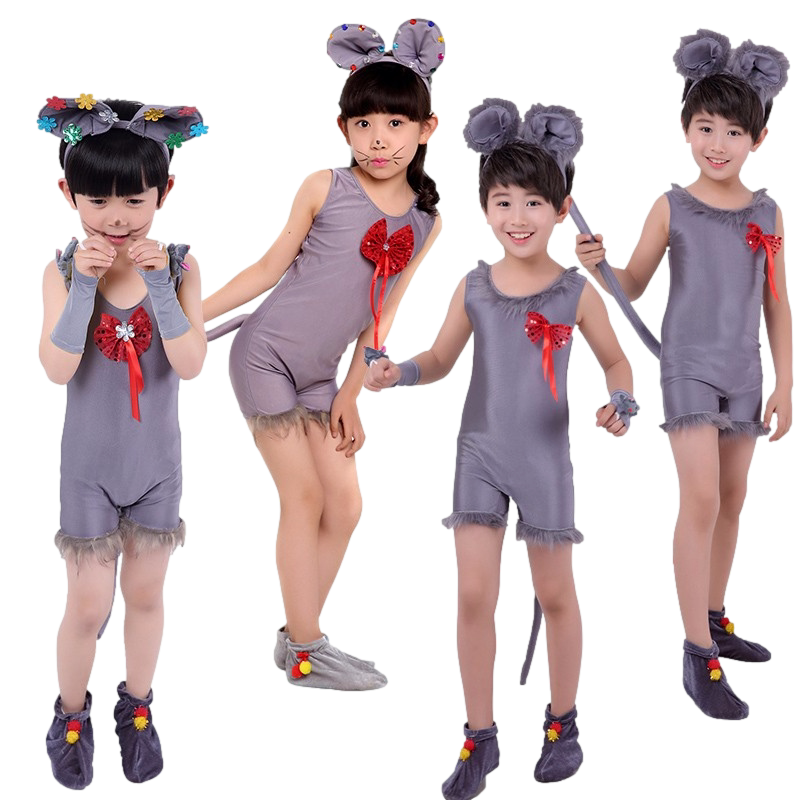 儿童小老鼠搬家应聘表演服装
