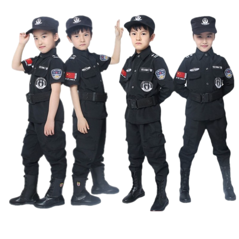 儿童小学生小保安军训演出服装