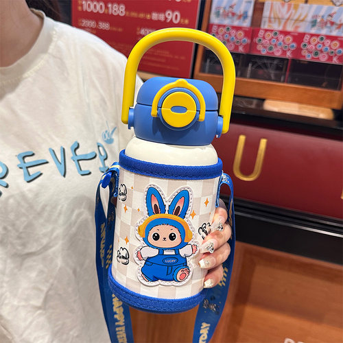 保温杯儿童水杯带杯套吸管杯