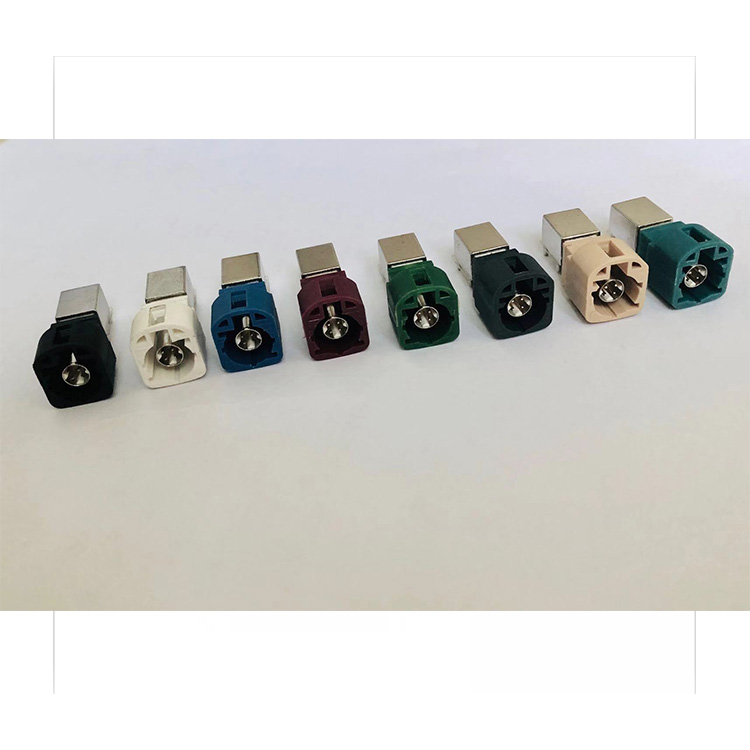 卧式针座车载a型黑色公头连接器