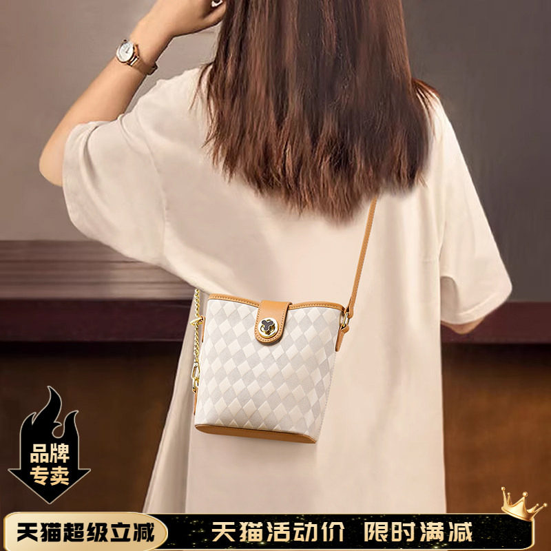 Viney水桶包包女式2026新款秋天女包手机包单肩链条小拎包斜挎包