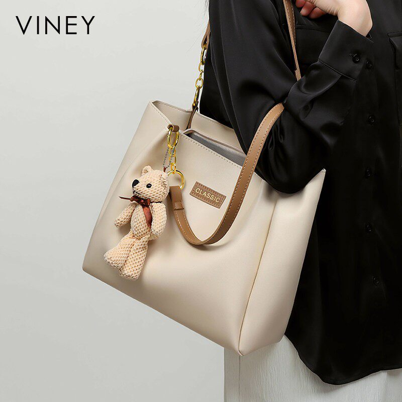 【明星同款】Viney托特包包2026新款女包真皮大容量通勤单肩包