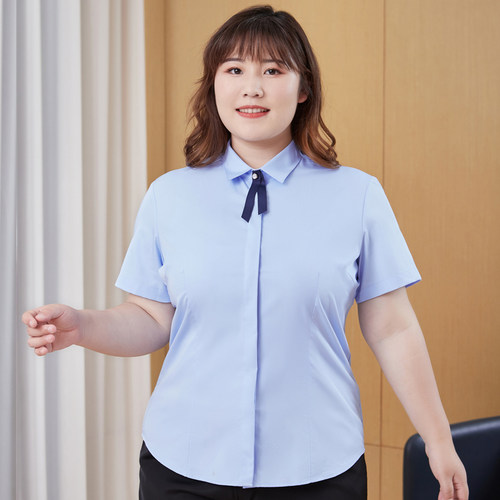 宽松工作面试竹纤维短袖弹性大码