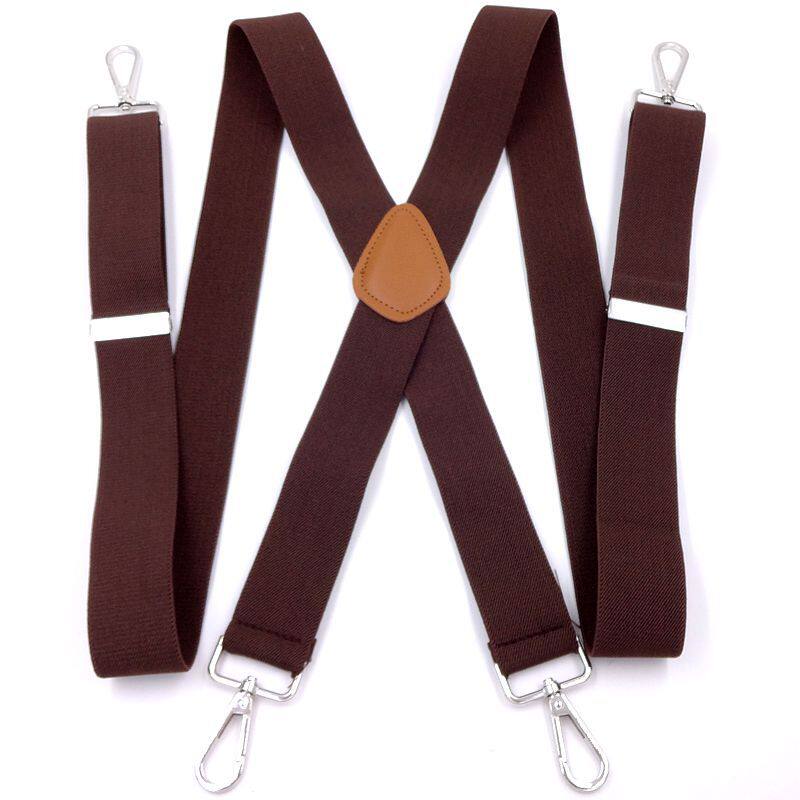 男士吊钩扣背带胖人防滑勾扣西裤背带条加长老人钥匙扣挂钩吊裤带
