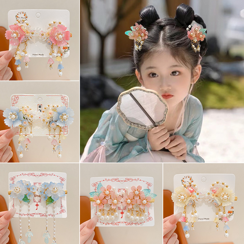 儿童古装头饰女童公主汉服发夹