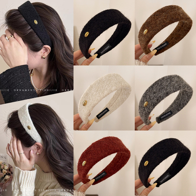 秋冬宽边发箍女款高级感洋气时尚