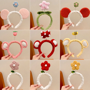 洗脸专业毛绒发箍女款 秋冬可爱头箍不勒头儿童发捆发卡压发头饰窟