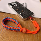欧洲旅游防掉手机挂绳短款 手腕可调节编织带户外运动编织手机短绳