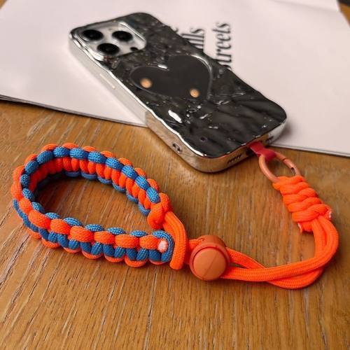 欧洲旅游防掉手机挂绳短款手腕可调节编织带户外运动编织手机短绳