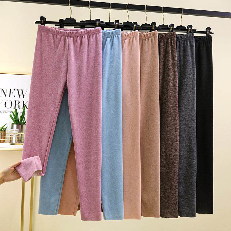 德绒打底裤女秋冬新款加肥加大码秋裤加绒内穿紧身保暖裤长裤