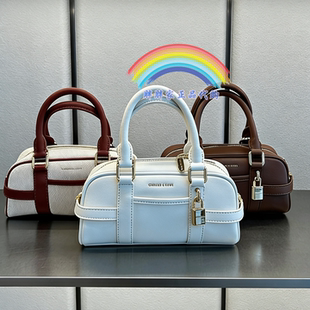 CHARLES&KEITH小CK2-30782785复古手提斜挎托特包波士顿包法棍包