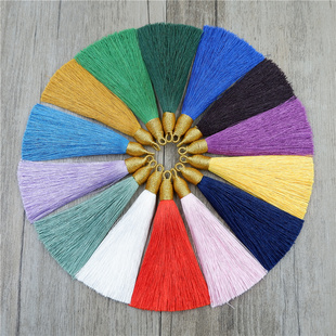 涤纶流苏饰品拉圈装饰扇坠冰丝定制配件书签吊穗定做中国结小穗子