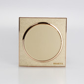 86型暗装 墙壁圆形金色一开单控面板家用香槟单开单联双控开关厂家