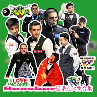 斯诺克贴纸合集 奥利沙文 丁俊晖塞尔比赵心童周边防水手机装饰贴