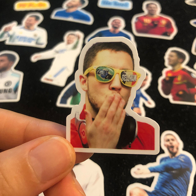 阿扎尔贴纸皇马周边足球运动员