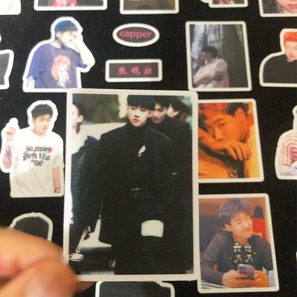 capper周边盆盆张砚拙新款贴纸大头贴说唱嘻哈rapper海报卡贴diy