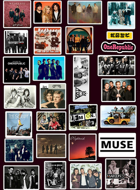 共和时代贴纸 欧美摇滚乐队OneRepublic创意贴画手机ipad电脑装饰