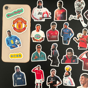 拉什德福贴纸 拉师傅曼彻斯特曼联运动员周边贴画diy手机电脑装饰