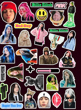 BillieEilish贴纸贴画防水自制