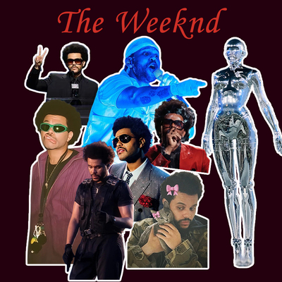 TheWeeknd贴纸威肯防水防晒