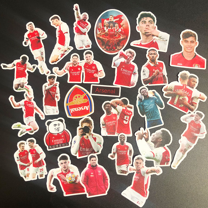 英超阿纳森周边 混合贴纸 合集防水足球明星贴画涂鸦diy手机装饰