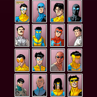 饰贴画 美国Image漫画无敌少侠装 16张无敌少侠卡贴 马克贴纸防水
