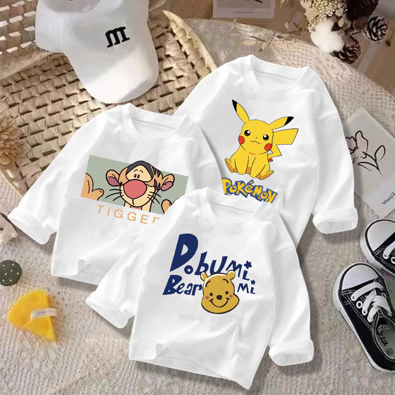 100%纯棉男童t恤长袖儿童宝宝卡通休闲维尼小熊女童打底衫上衣秋,童装/婴儿装/亲子装,T恤,淘宝优惠券,粉丝福利购,淘宝优惠卷