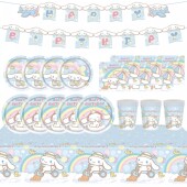 玉桂狗主题 饰餐具 儿童生日派对一次性纸盘纸杯桌布拉旗大耳狗装