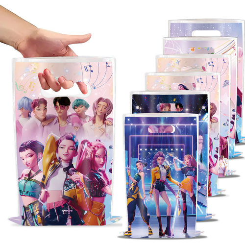 现货kpop猎魔女团生日派对礼品袋聚会布置糖果袋pe手提礼物回礼袋