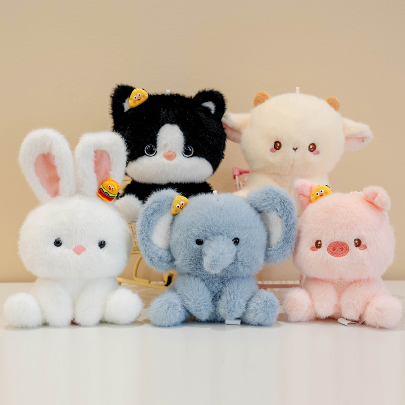 桌面伴侣小娃娃兔子公仔狐狸玩偶