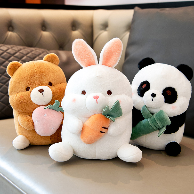 小白兔熊猫公仔玩偶娃娃毛绒玩具