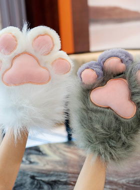 网红毛绒猫爪手套可爱二次元装扮cosply仿真猫咪爪子手套女生礼物