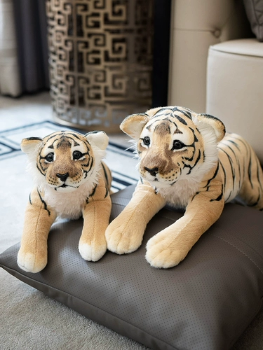 Реалистичная плюшевая кукла, милая игрушка, маленький талисман, тигр, лев, талисман года, подарок на день рождения