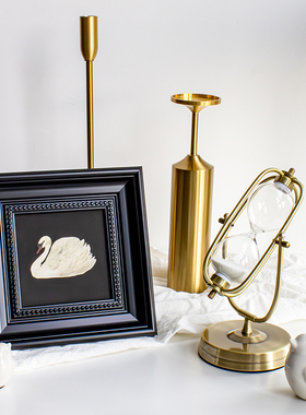 中古风复古轻奢高档艺术沙漏地球仪装饰摆件客厅桌面玄关家居饰品