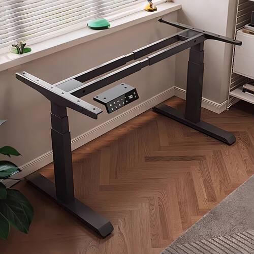智能电动升降桌腿双横梁双电机办公桌电脑桌学习书桌升降桌架智能