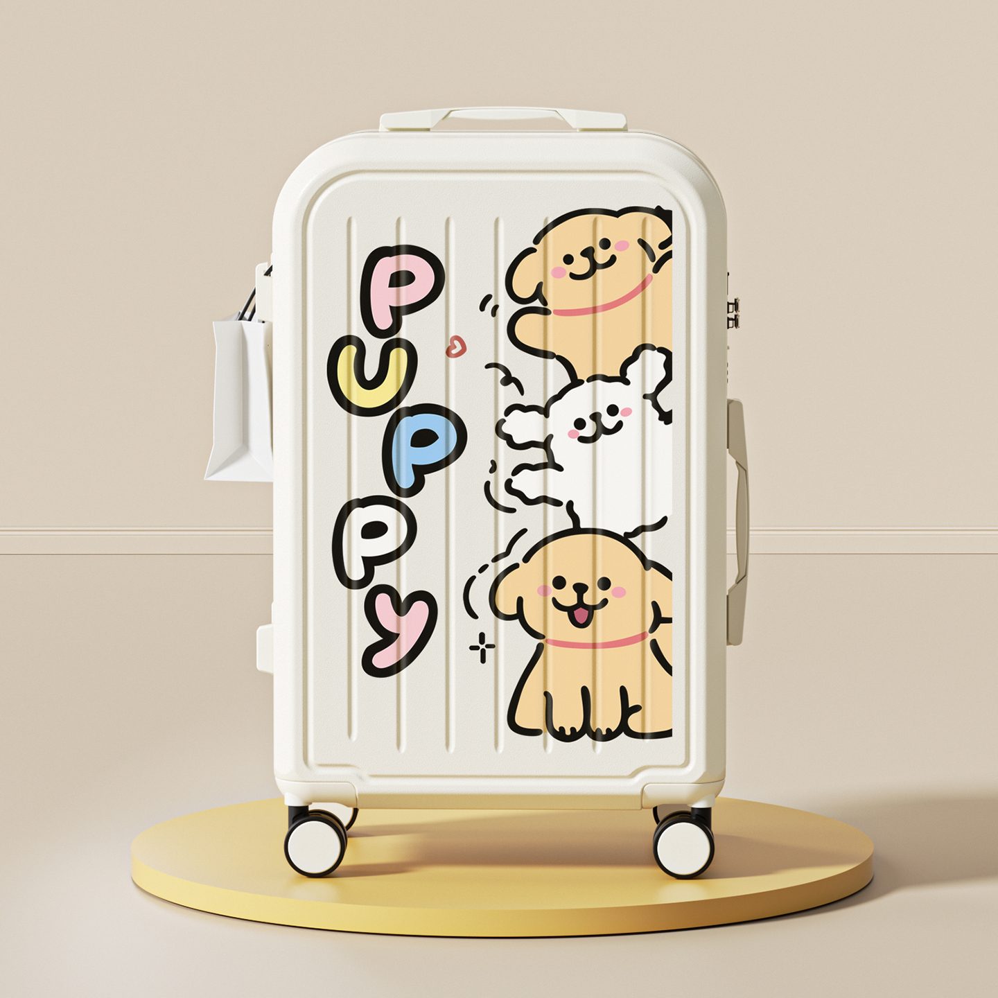 新款卡通行李箱20寸小型登机旅行箱儿童学生住校拉杆箱密码箱男女