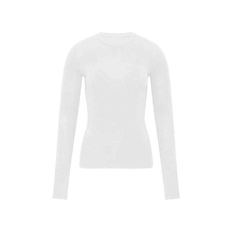TDDP 兰精天丝莫代尔 纯色打底长袖T恤女2025年新款修身内搭上衣