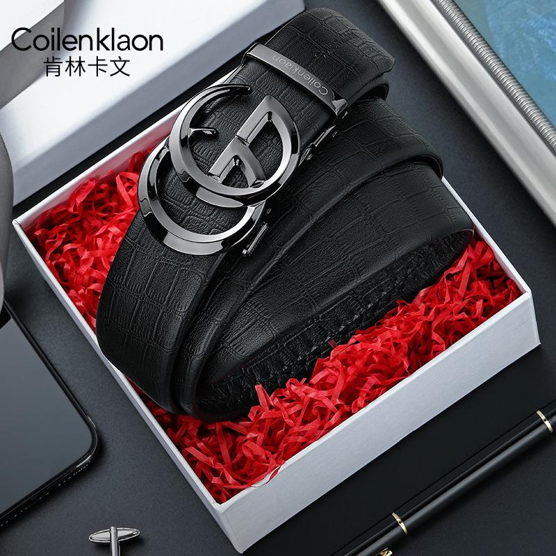 正品商务皮带男真士腰带高档礼盒