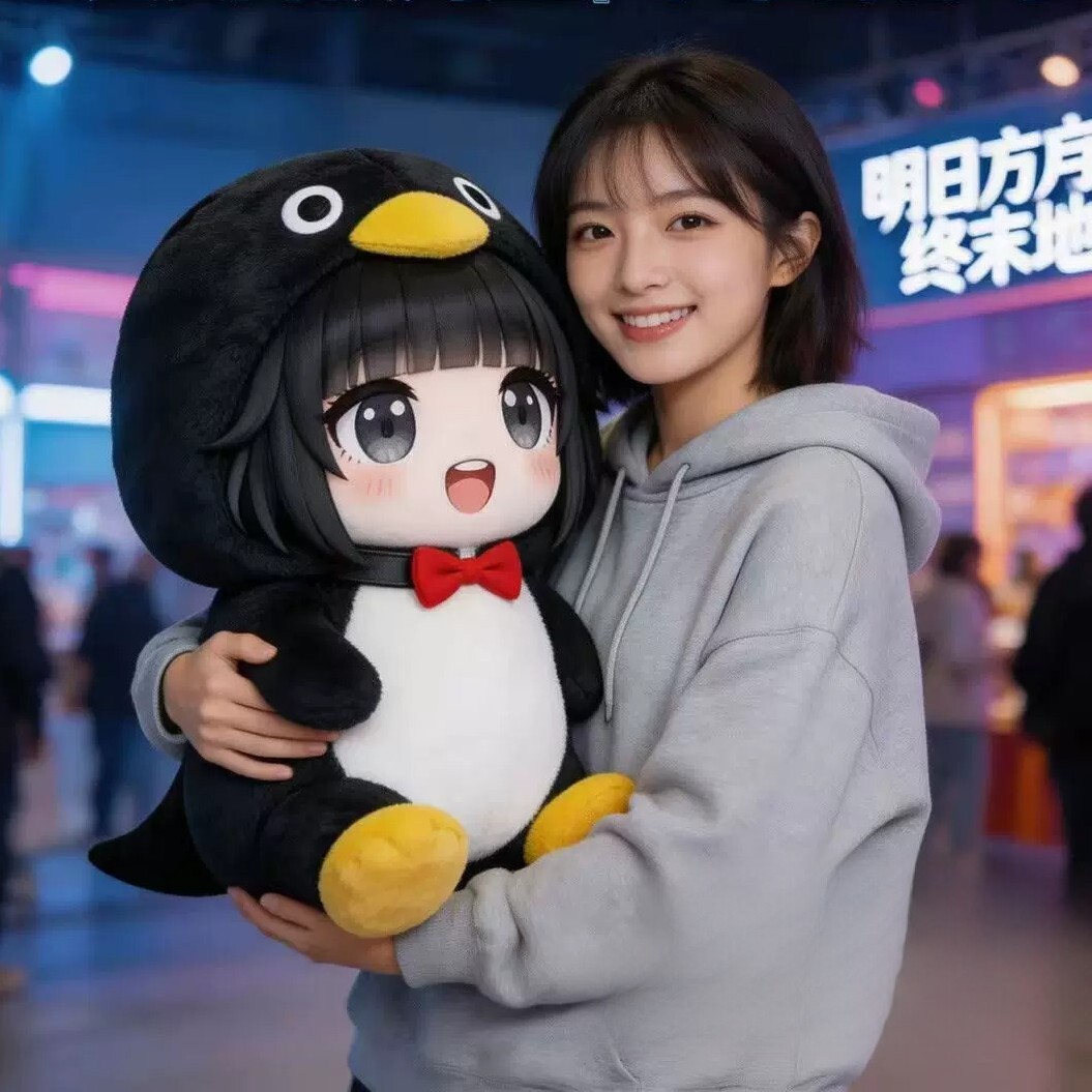 明日方舟周边小企鹅发声毛绒玩偶图片
