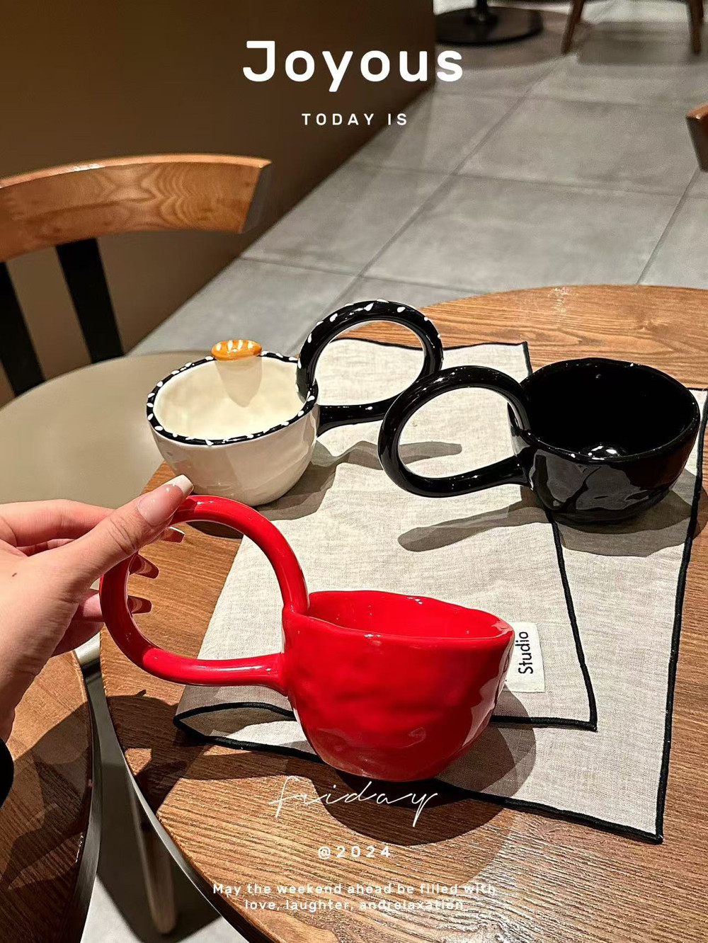 小众设计手捏手环杯马克杯