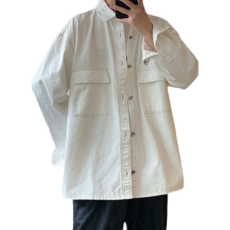 春秋明线工装外套青少年潮流衣服日系宽松休闲夹克H002P55控68,男装夹克,电商D321A