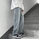D321NK917P6080%棉20%聚酯纤维23春高街牛仔拼接裤，男装牛仔裤，电商D321A