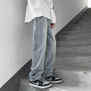 D321 NK917 P60  80%棉20%聚酯纤维 23春高街牛仔拼接裤图片