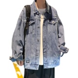 2022春装大货港风中性男女夹克牛仔衣H003P80控88，男装夹克，电商D321A