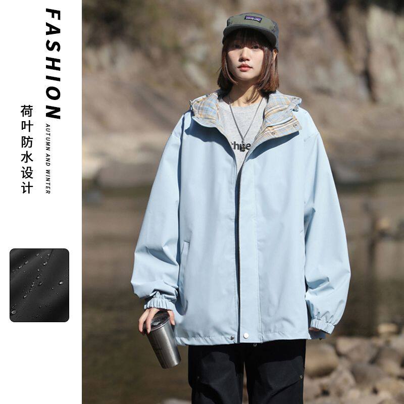 春秋新品撞色连帽夹克男女款潮牌ins青少年帅气外套J6093-特P70,男装夹克,电商D321A