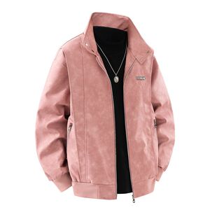 秋季男士美式潮牌机车服简约百搭立领皮衣宽松时尚SS7888-P85，男装夹克，电商D321A