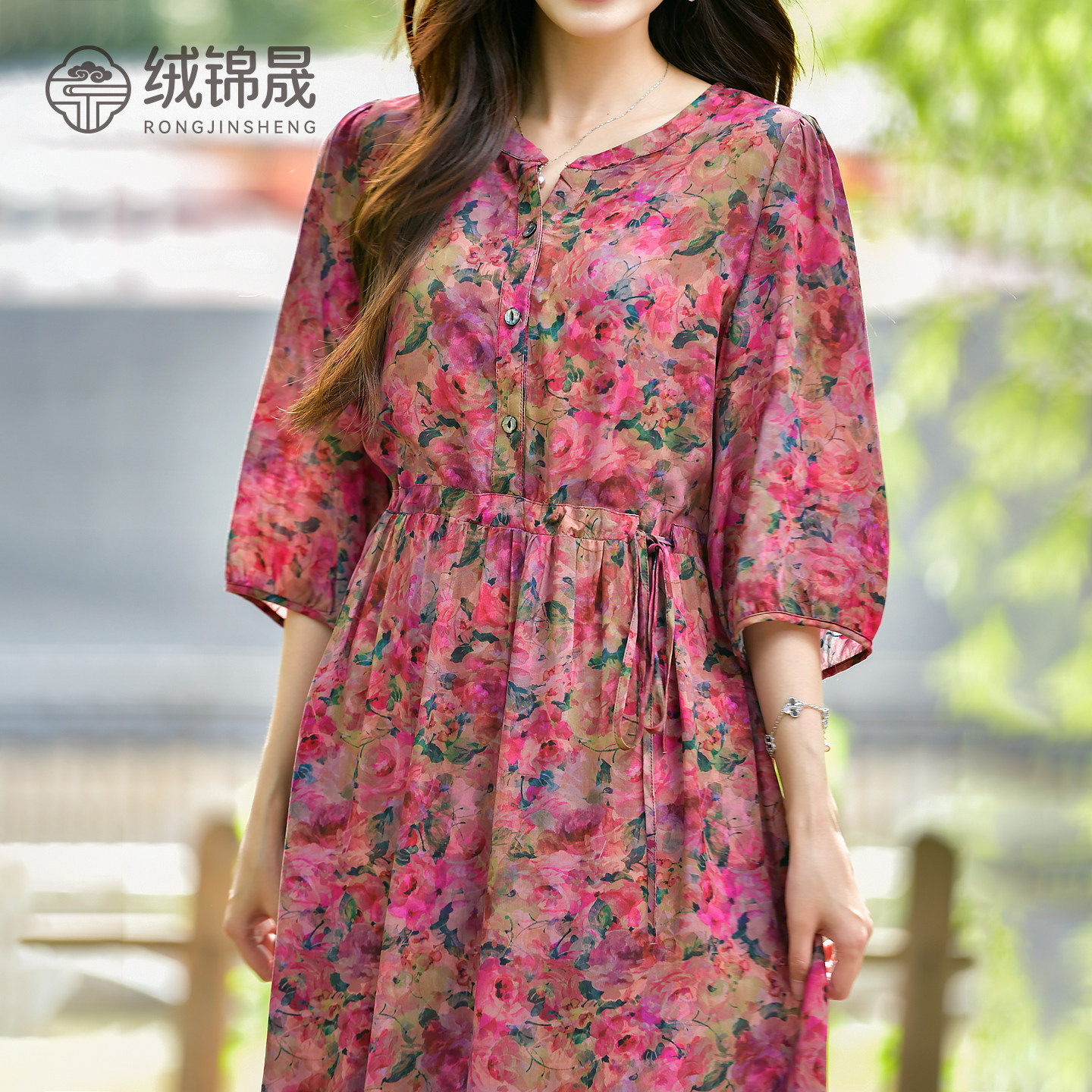 夏季新款棉绸连衣裙女图片