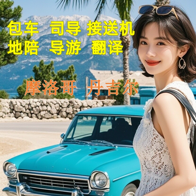 摩洛哥丹吉尔旅游包车地陪导游地接展会商务翻译司机接送机